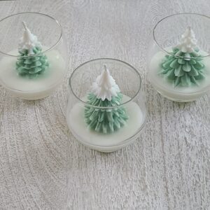 Christmas Candle in a glass cup