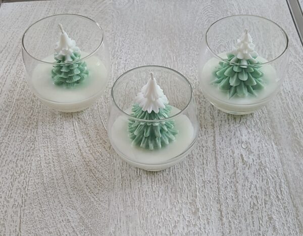 Christmas Candle in a glass cup
