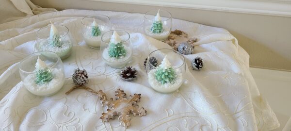 Christmas Candle in a glass cup