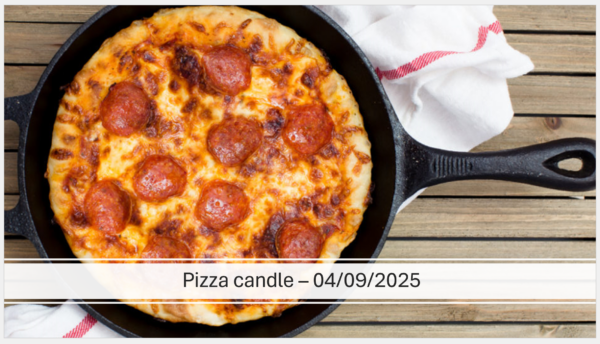 pizza candle