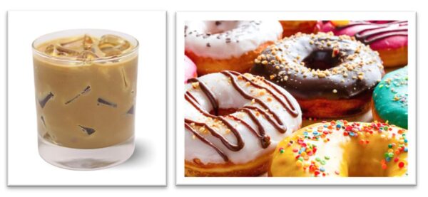coffee and donuts candles